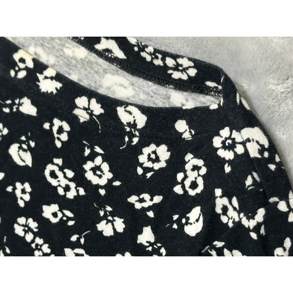 Lauren Ralph Lauren Floral Print Boatneck Top Petite‎ Short Sleeve - L - Picture 3 of 7